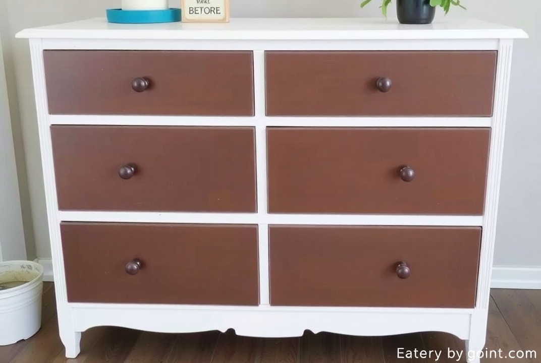 How to Paint a Brown Dresser White