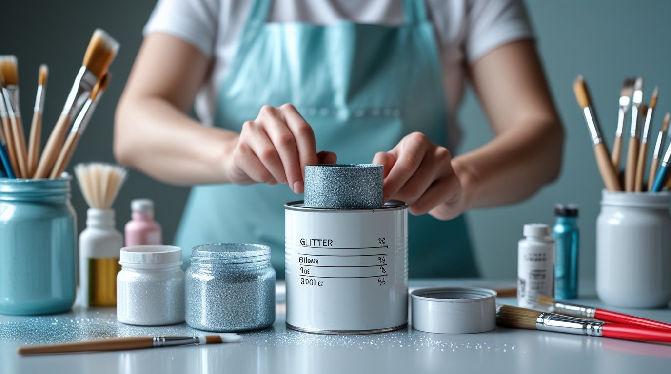 How Much Glitter To Add To A Gallon Of Paint