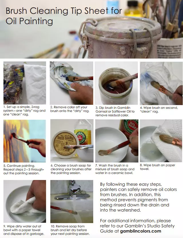 How to Clean Oil Paint Brushes