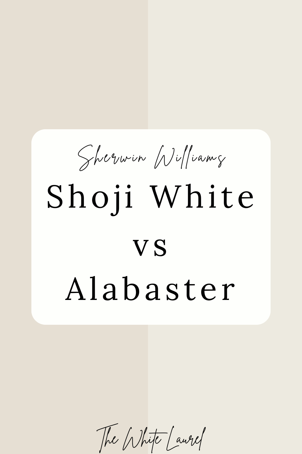 Shoji White Vs Alabaster