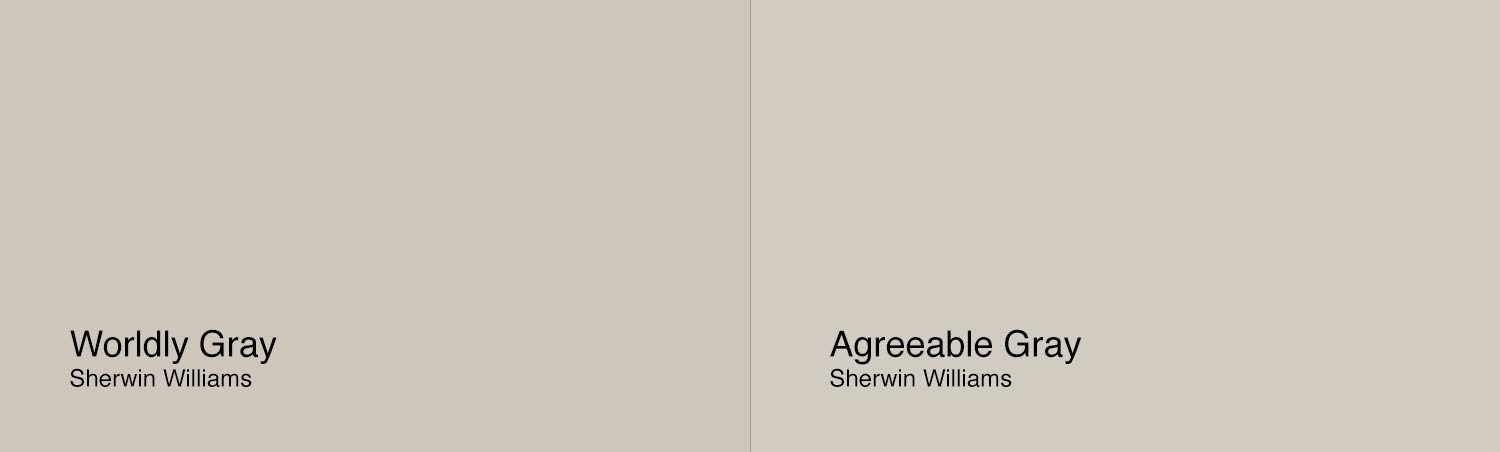 Worldly Gray Vs Agreeable Gray