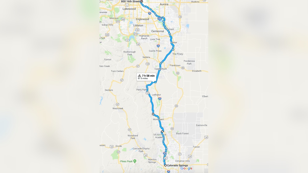 How Far from Denver to Colorado Springs