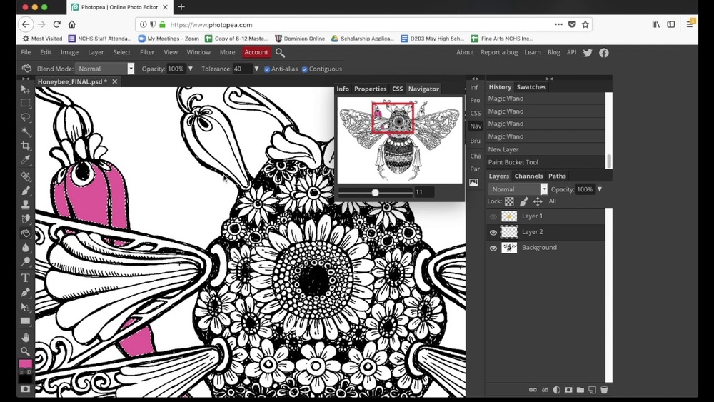 How to Color Lineart Photopea