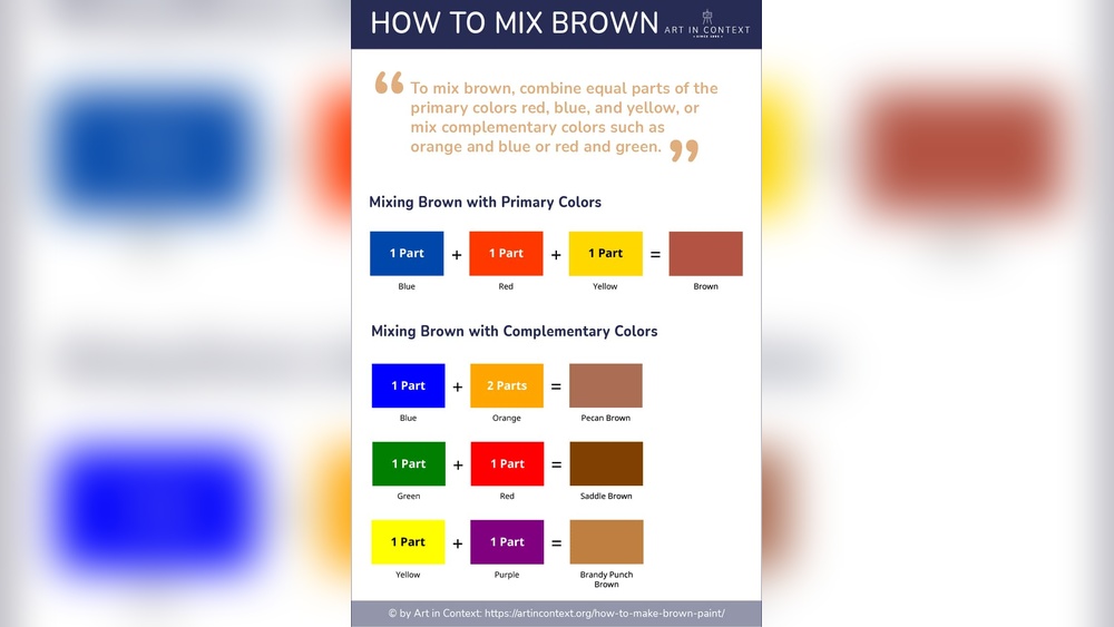 How to Make Brown With Primary Colors