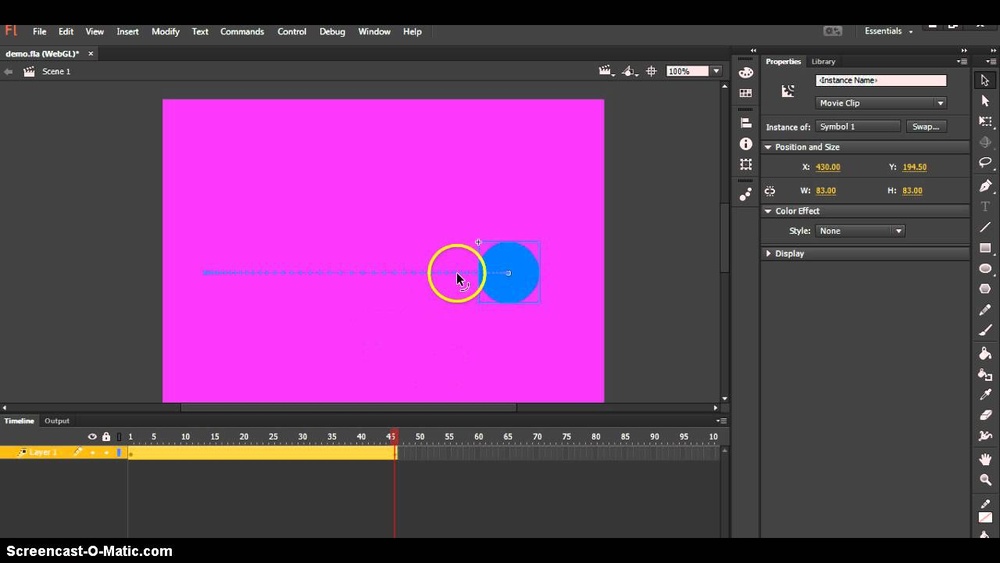 How to Set a Color Background in Adobe Animate