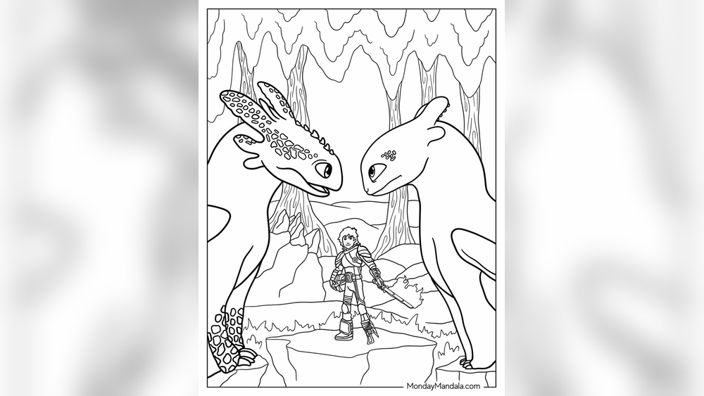 How to Train Your Dragon Coloring Book Pages